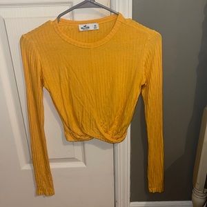 yellow hollister blouse